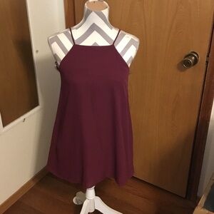 Burgundy Sleeveless Dress